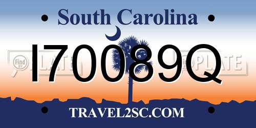 I70089Q South Carolina License Plate
