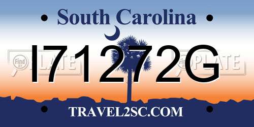 I71272G South Carolina License Plate