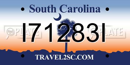 I71283I South Carolina License Plate