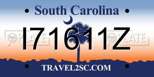 I71611Z South Carolina License Plate