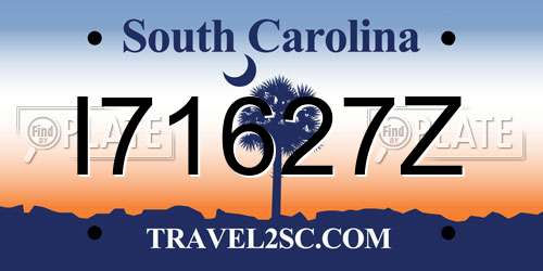 I71627Z South Carolina License Plate