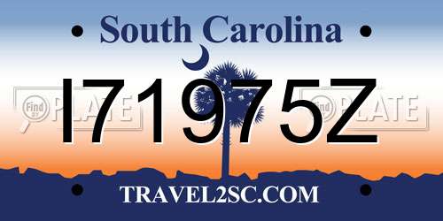 I71975Z South Carolina License Plate