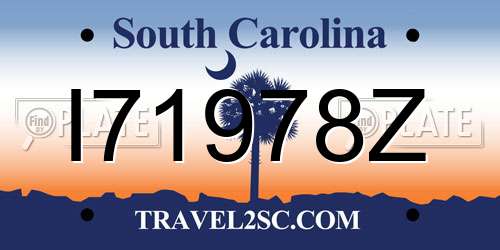 I71978Z South Carolina License Plate