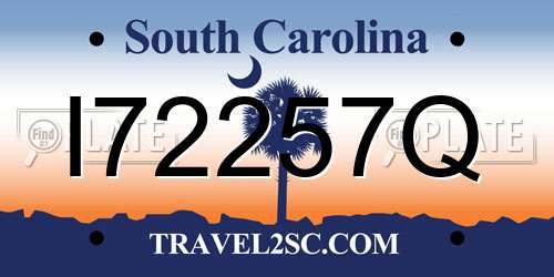 I72257Q South Carolina License Plate