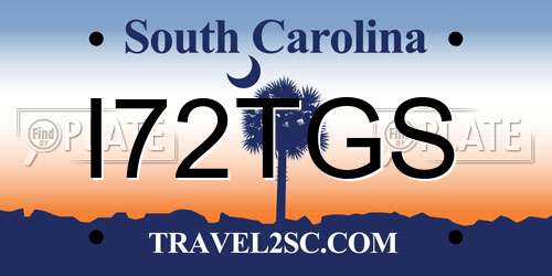 I72TGS South Carolina License Plate