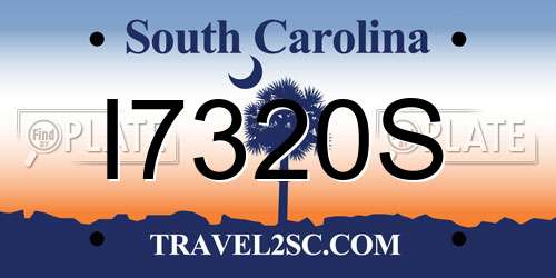 I7320S South Carolina License Plate