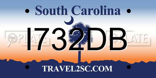 I732DB South Carolina License Plate