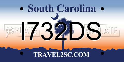 I732DS South Carolina License Plate