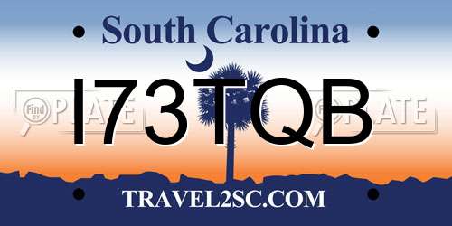 I73TQB South Carolina License Plate