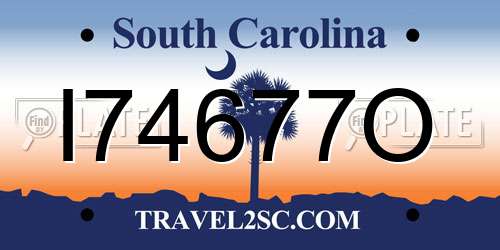 I74677O South Carolina License Plate