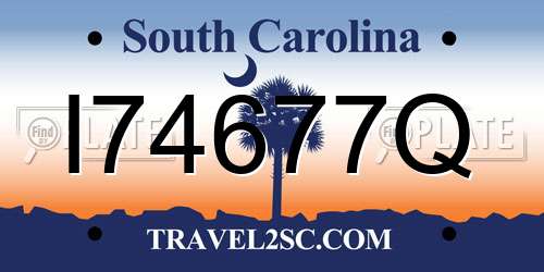 I74677Q South Carolina License Plate