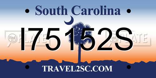 I75152S South Carolina License Plate