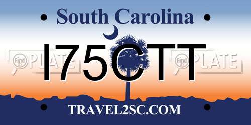 I75CTT South Carolina License Plate