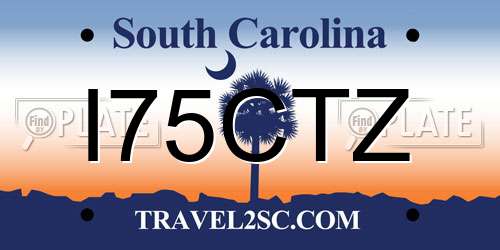 I75CTZ South Carolina License Plate