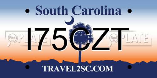 I75CZT South Carolina License Plate