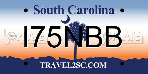 I75NBB South Carolina License Plate