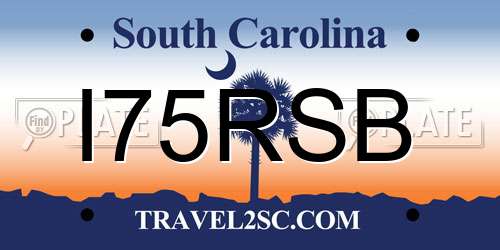 I75RSB South Carolina License Plate