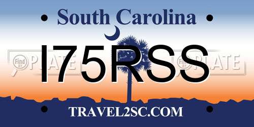 I75RSS South Carolina License Plate