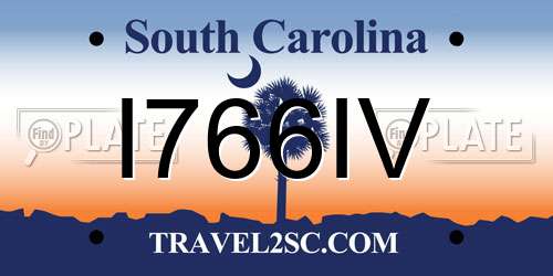I766IV South Carolina License Plate
