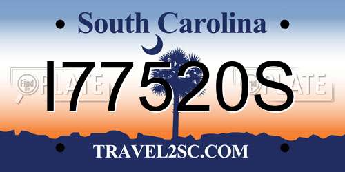 I77520S South Carolina License Plate