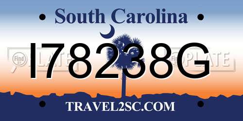 I78238G South Carolina License Plate