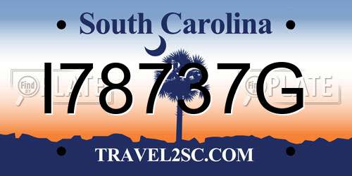 I78737G South Carolina License Plate