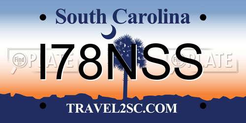 I78NSS South Carolina License Plate