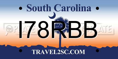 I78RBB South Carolina License Plate