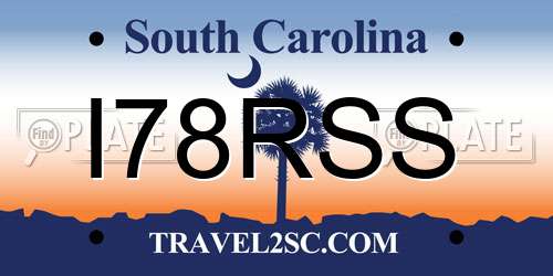 I78RSS South Carolina License Plate