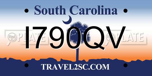 I790QV South Carolina License Plate