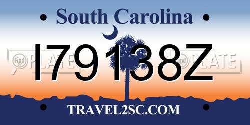 I79138Z South Carolina License Plate