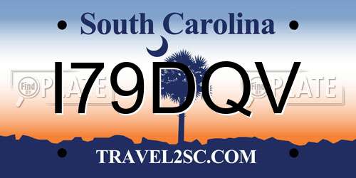 I79DQV South Carolina License Plate
