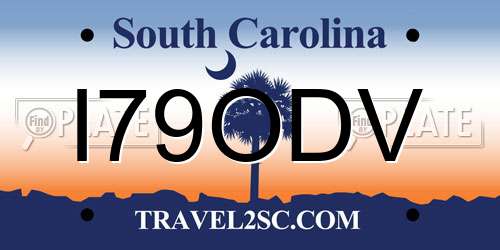 I79ODV South Carolina License Plate