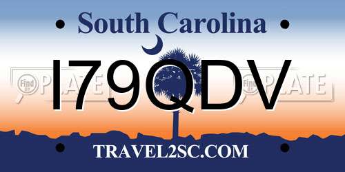 I79QDV South Carolina License Plate