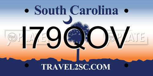 I79QOV South Carolina License Plate