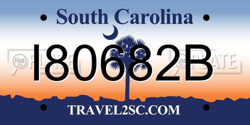 I80682B South Carolina License Plate