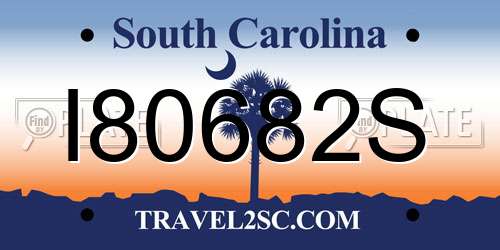 I80682S South Carolina License Plate