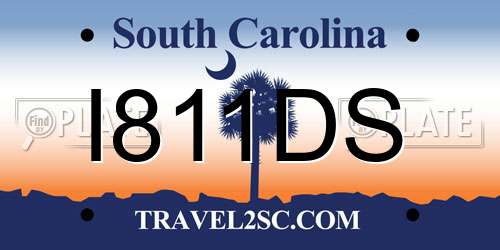 I811DS South Carolina License Plate