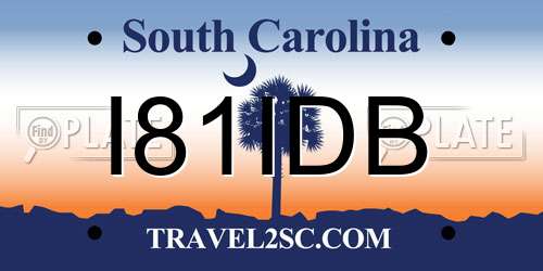 I81IDB South Carolina License Plate