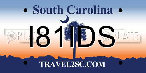 I81IDS South Carolina License Plate