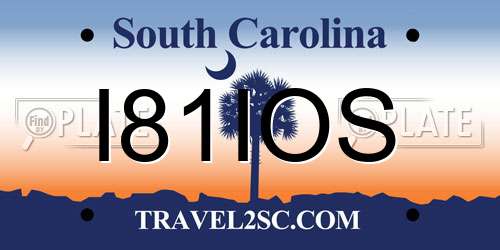 I81IOS South Carolina License Plate