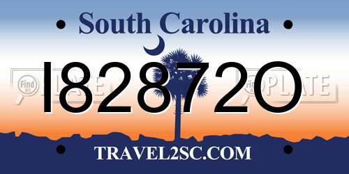 I82872O South Carolina License Plate