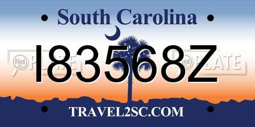 I83568Z South Carolina License Plate