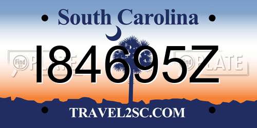 I84695Z South Carolina License Plate