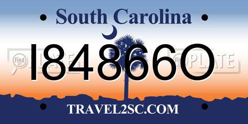I84866O South Carolina License Plate