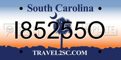 I85255O South Carolina License Plate