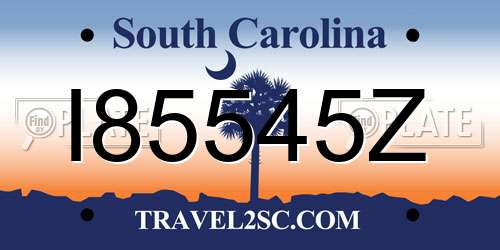 I85545Z South Carolina License Plate