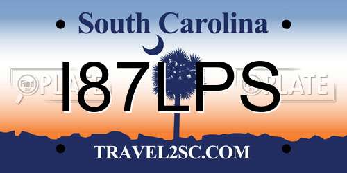 I87LPS South Carolina License Plate