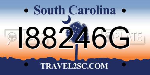 I88246G South Carolina License Plate