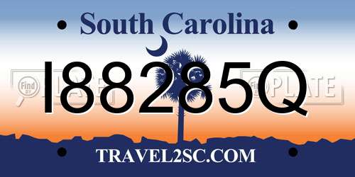 I88285Q South Carolina License Plate